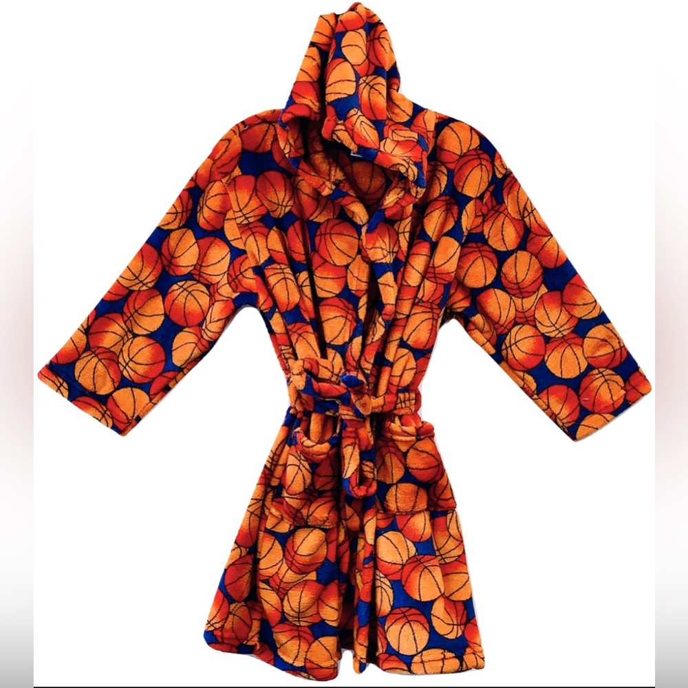 NWT Made with Love and Kissed Basketball Plush Robe Size 8/10